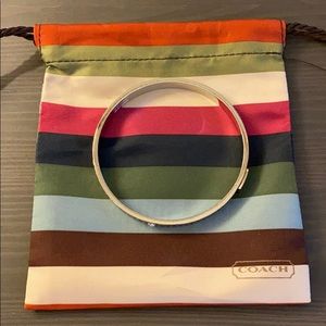 Coach Black and Silver Bangle